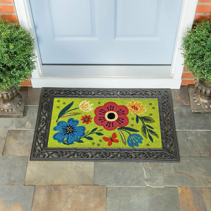 Plow & Hearth Swirl Coir Mat Tray