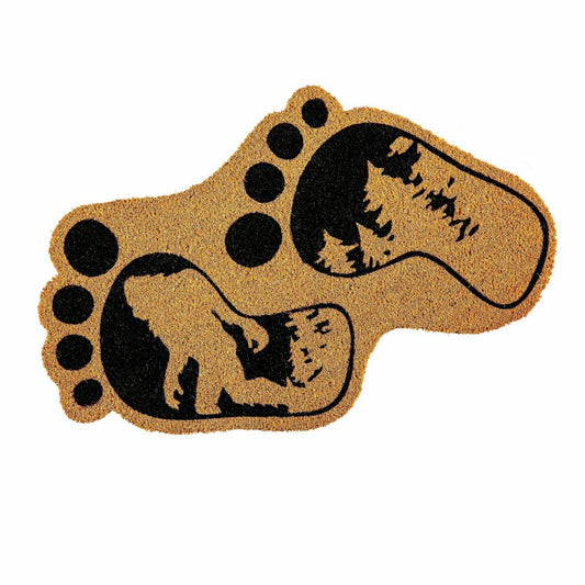 Plow & Hearth Big Foot Believe in Yourself Shaped Coir Mat