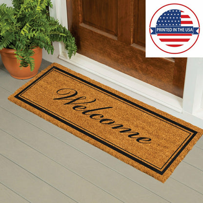 Plow & Hearth Large Format Welcome Coir Mat, 2' x 5'