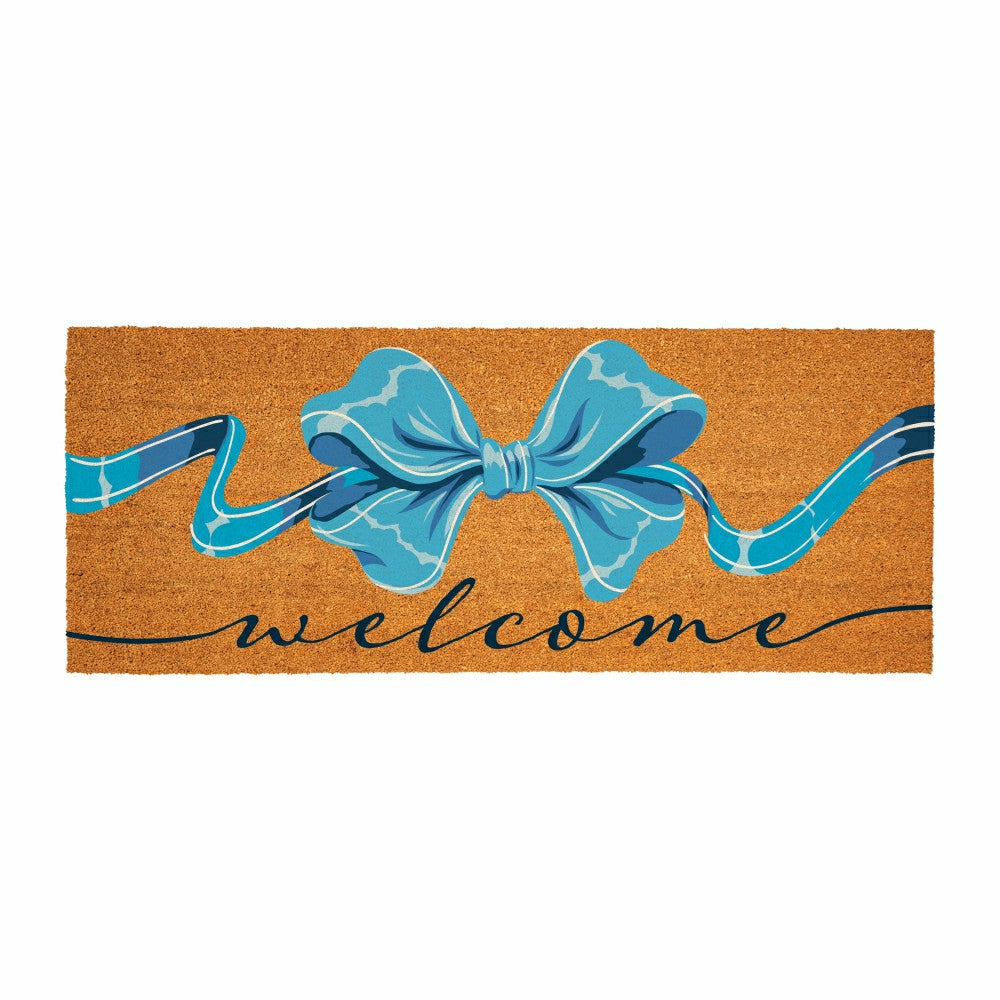 Plow & Hearth Bunny Blooms Bows & Butterfly, Coir Mat, 60"x24"