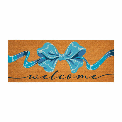 Plow & Hearth Bunny Blooms Bows & Butterfly, Coir Mat, 60"x24"
