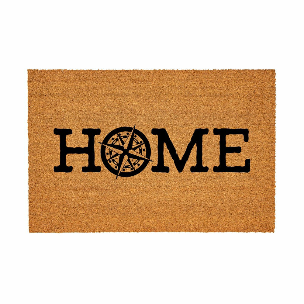 Plow & Hearth Coastal Coir Mat Nautical Home 36x24"