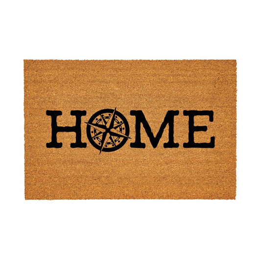 Plow & Hearth Coastal Coir Mat Nautical Home 36x24"