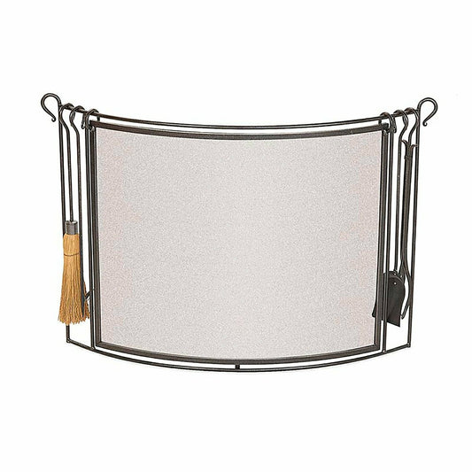 Plow & Hearth Bowed Steel Fire Screen