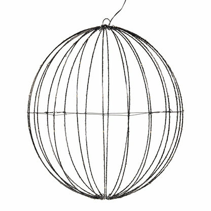 Plow & Hearth LED Foldable Lighting Sphere Décor with 160 Warm White Lights