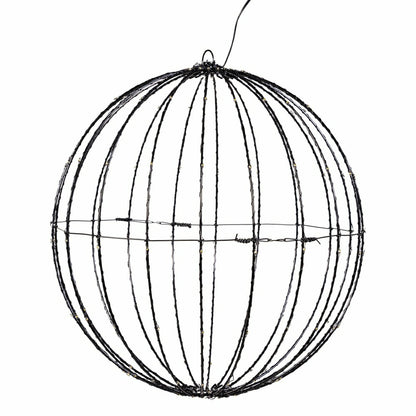 Plow & Hearth LED Foldable Lighting Sphere Décor with 140 Warm White Lights