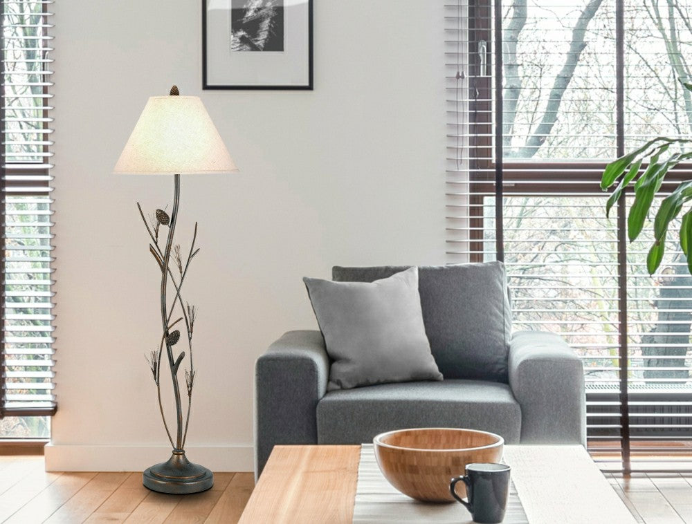 Plow & Hearth Pine Twig Iron Floor Lamp