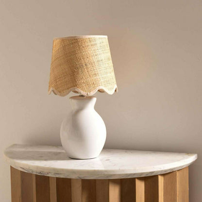 Plow & Hearth Salgareda White Ceramic Table Lamp