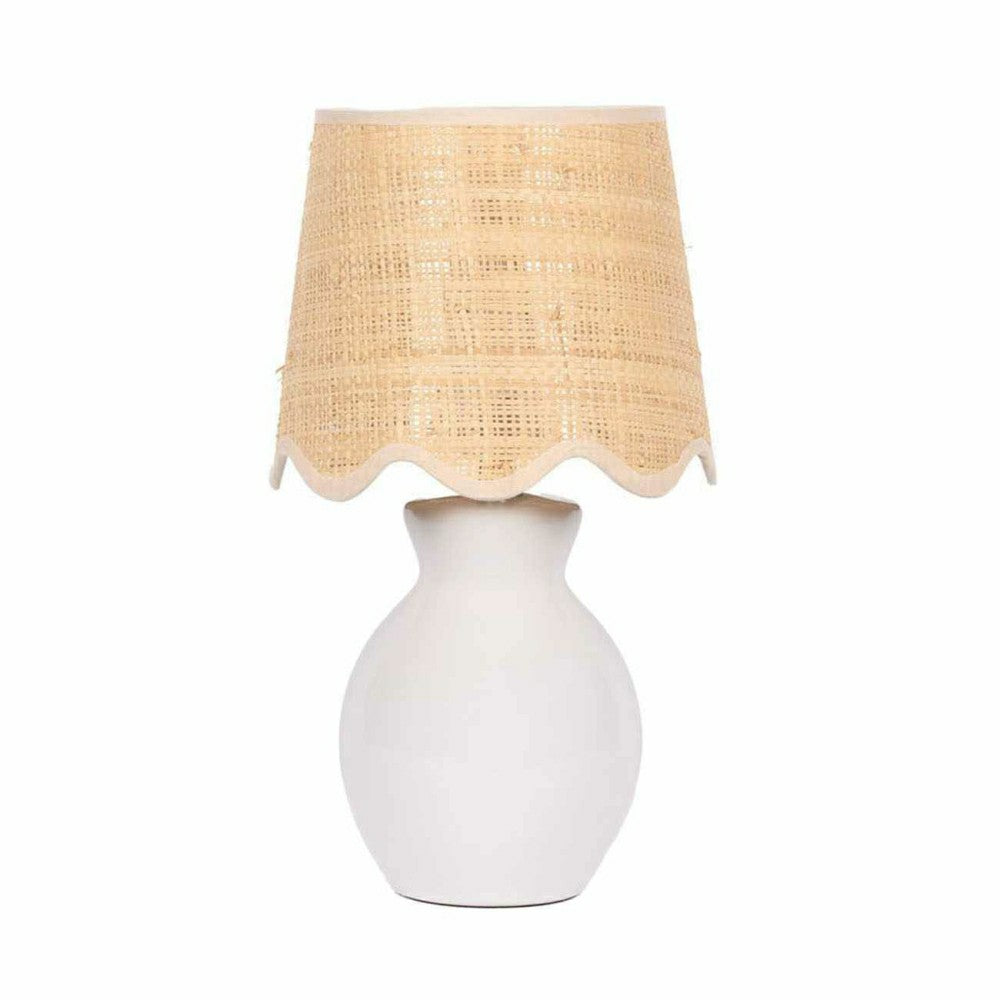 Plow & Hearth Salgareda White Ceramic Table Lamp