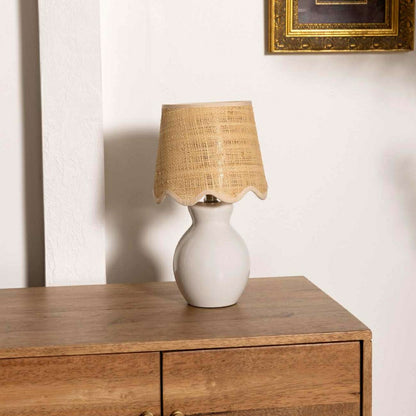 Plow & Hearth Salgareda White Ceramic Table Lamp
