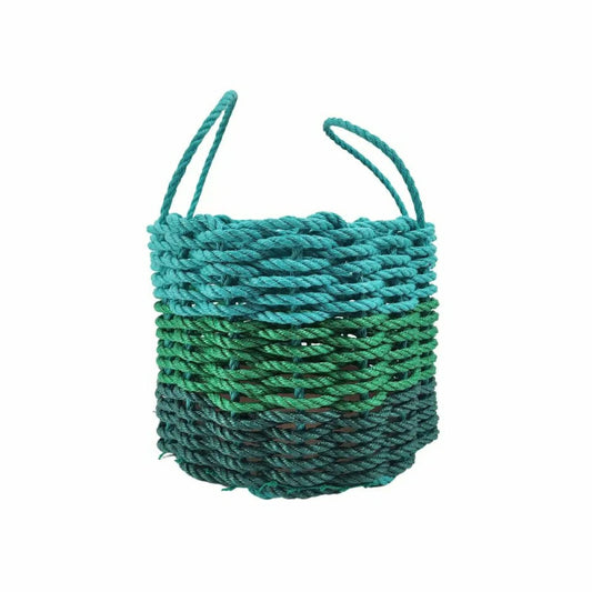 Plow & Hearth Green Ombre Rope Storage Basket