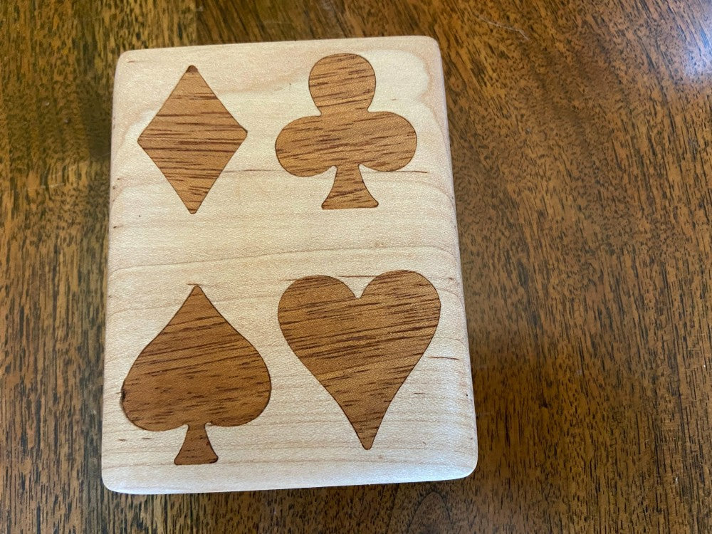 Plow & Hearth Handcrafted Wooden Playing Card Box
