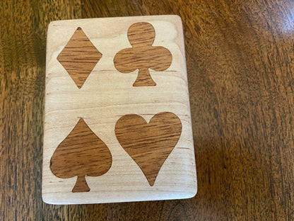 Plow & Hearth Handcrafted Wooden Playing Card Box