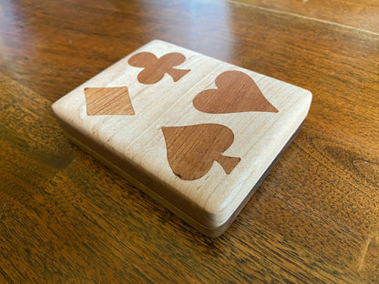 Plow & Hearth Handcrafted Wooden Playing Card Box