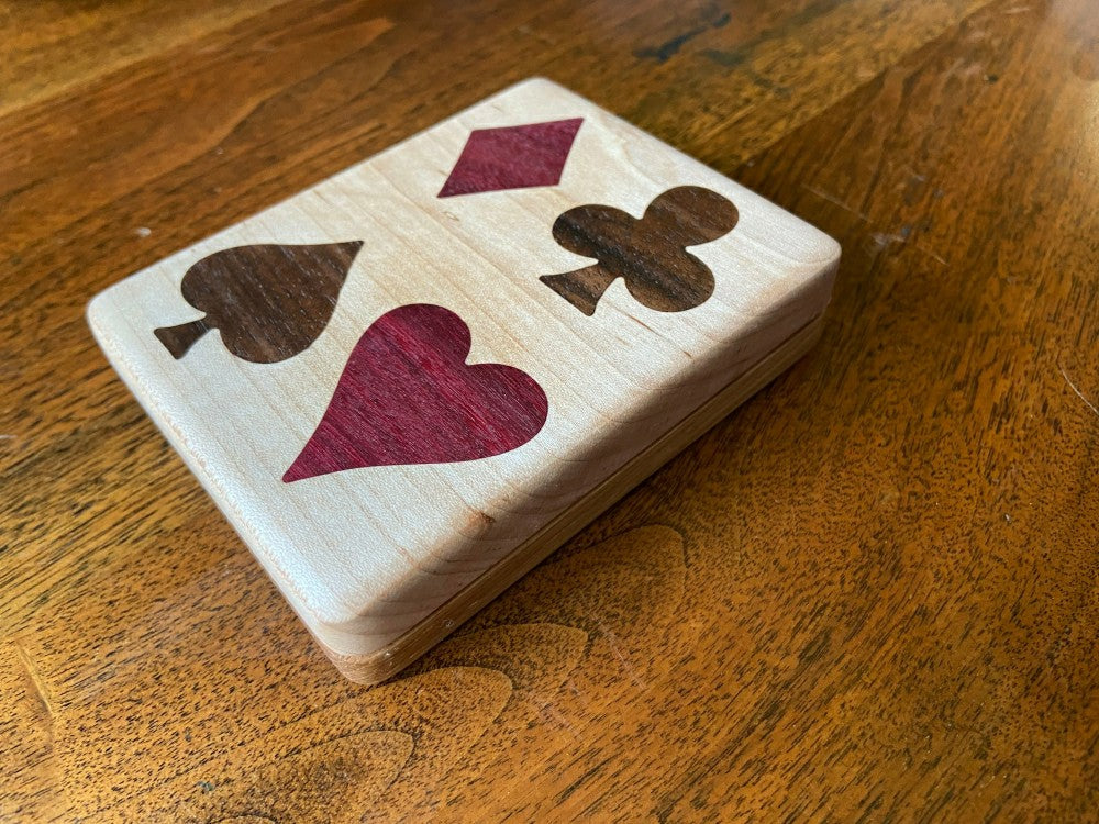 Plow & Hearth Handcrafted Wooden Playing Card Box