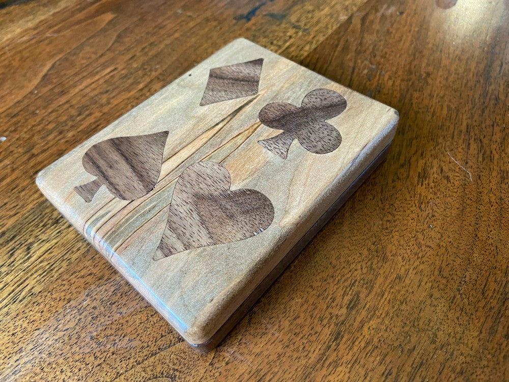 Plow & Hearth Handcrafted Wooden Playing Card Box