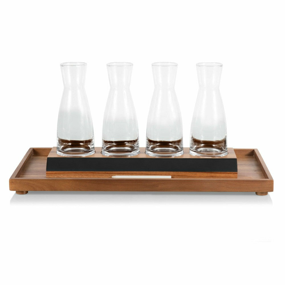 Plow & Hearth Cava Wine Tasting Kit with 4 Glass Carafes