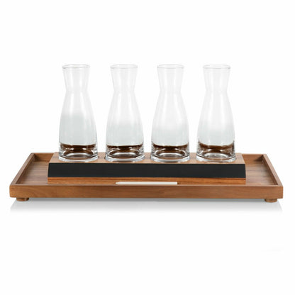 Plow & Hearth Cava Wine Tasting Kit with 4 Glass Carafes