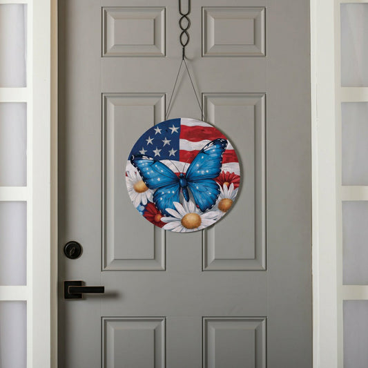 Plow & Hearth Patriotic Butterfly PVC16"D Door Décor