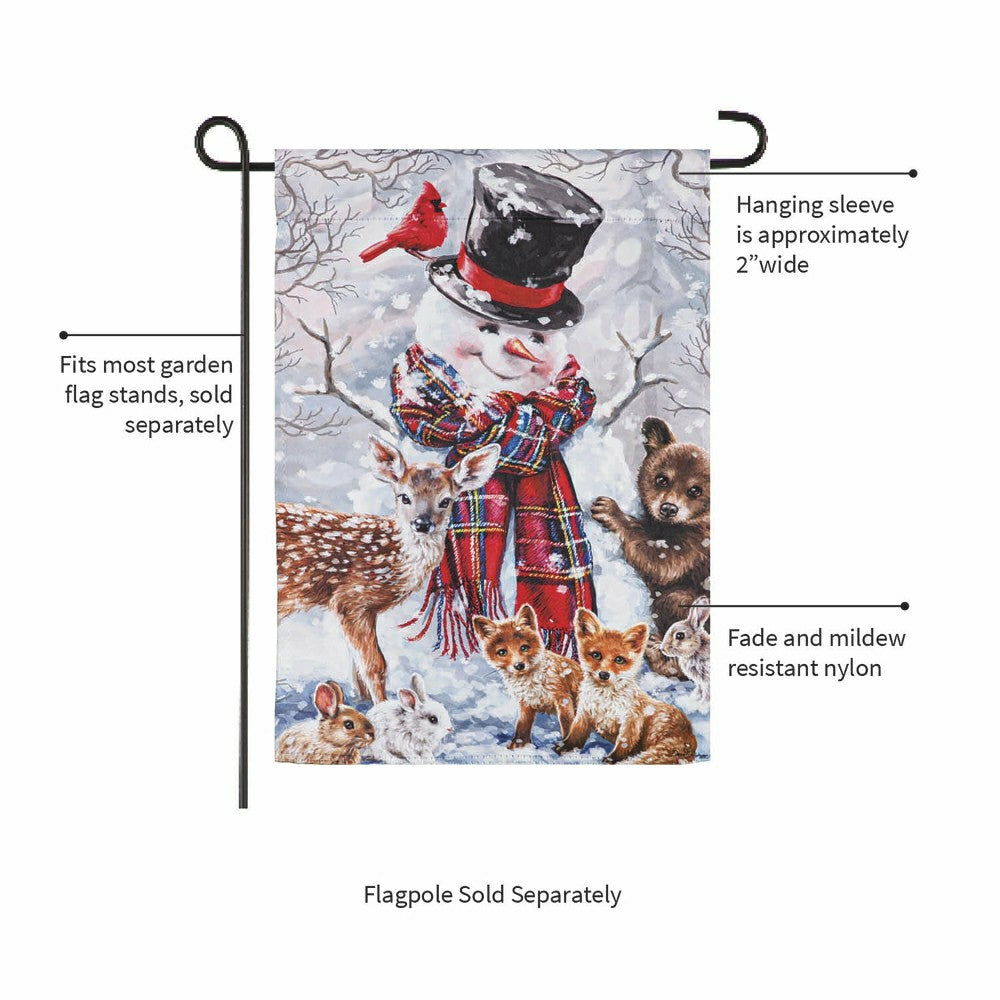 Plow & Hearth Forest Friends Suede Garden Flag