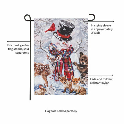 Plow & Hearth Forest Friends Suede Garden Flag