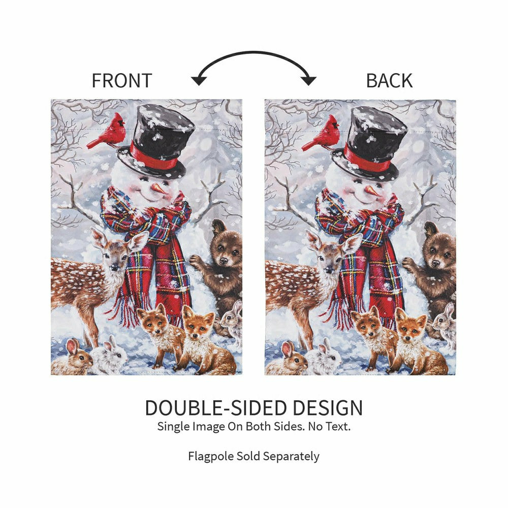 Plow & Hearth Forest Friends Suede Garden Flag