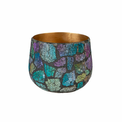 Plow & Hearth Garden of Wonder Planter, Mosaic Glass, Nested Set of 2