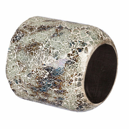 Plow & Hearth Season to Sparkle Planters, Mosaic Glass Planters, Nested Set of 2