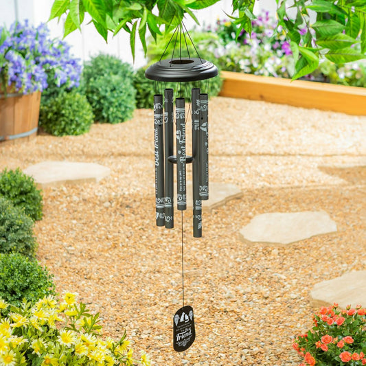 Plow & Hearth Avria Hand-Tuned Wind Chime, Metal, "Best Friend", 42"