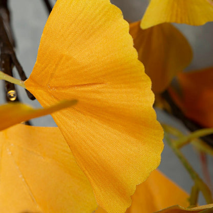 Plow & Hearth Indoor/Outdoor Lighted Yellow Gingko Garland