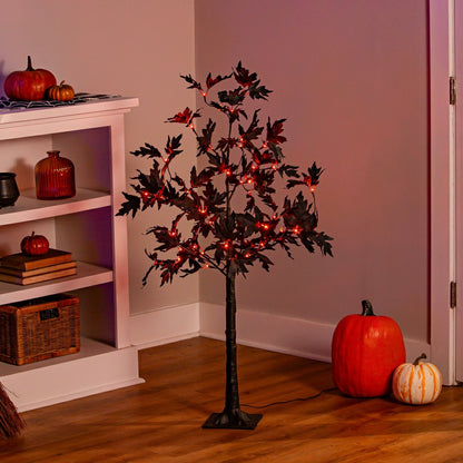 Plow & Hearth Halloween Maple Indoor/Outdoor LED Color Changing Tree, 43"H