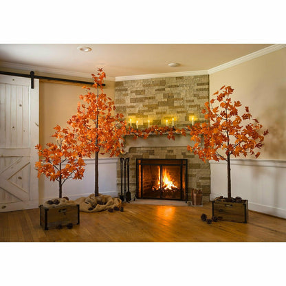 Plow & Hearth Indoor/Outdoor Electric Lighted Maple Tree, 8'H with 168 Lights