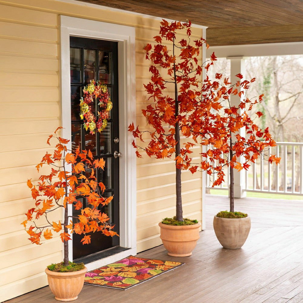 Plow & Hearth Indoor/Outdoor Electric Lighted Maple Tree, 8'H with 168 Lights