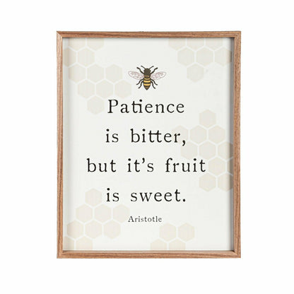 Plow & Hearth Pollinator Garden Indoor Wall Décor, Wooden Wall with Frame, Inspirati