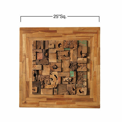 Plow & Hearth Javanese Wood Block Wall Art