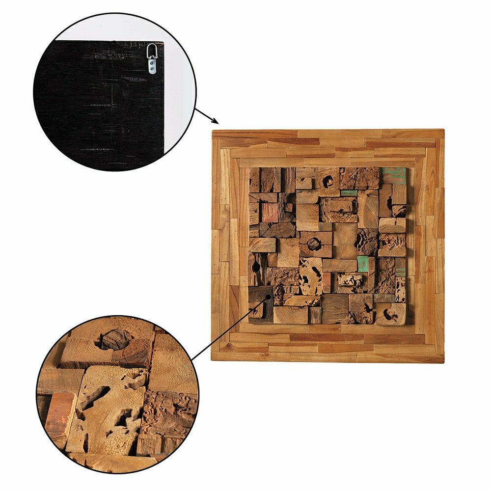 Plow & Hearth Javanese Wood Block Wall Art