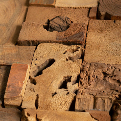 Plow & Hearth Javanese Wood Block Wall Art