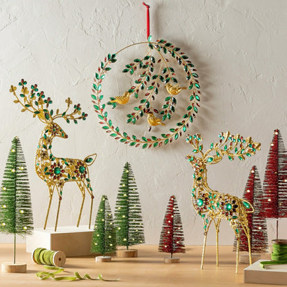 Plow & Hearth Jeweled Metal Holiday Wreath