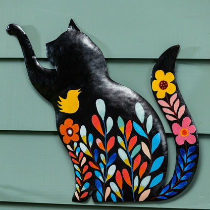 Plow & Hearth Metal Cat Wall Art