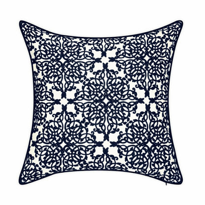 Plow & Hearth Indoor/Outdoor Embroidered Lacework Throw Pillow