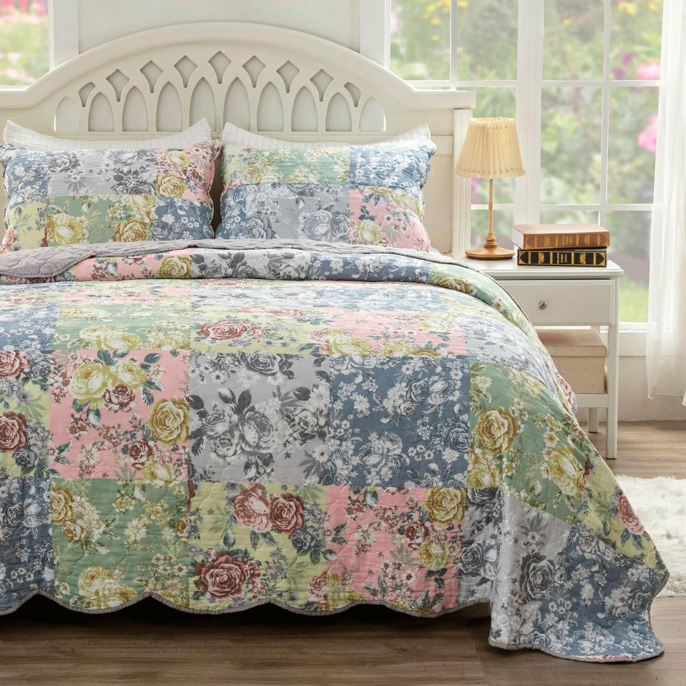 Plow & Hearth Deborah Quilted Bedding Set, Twin
