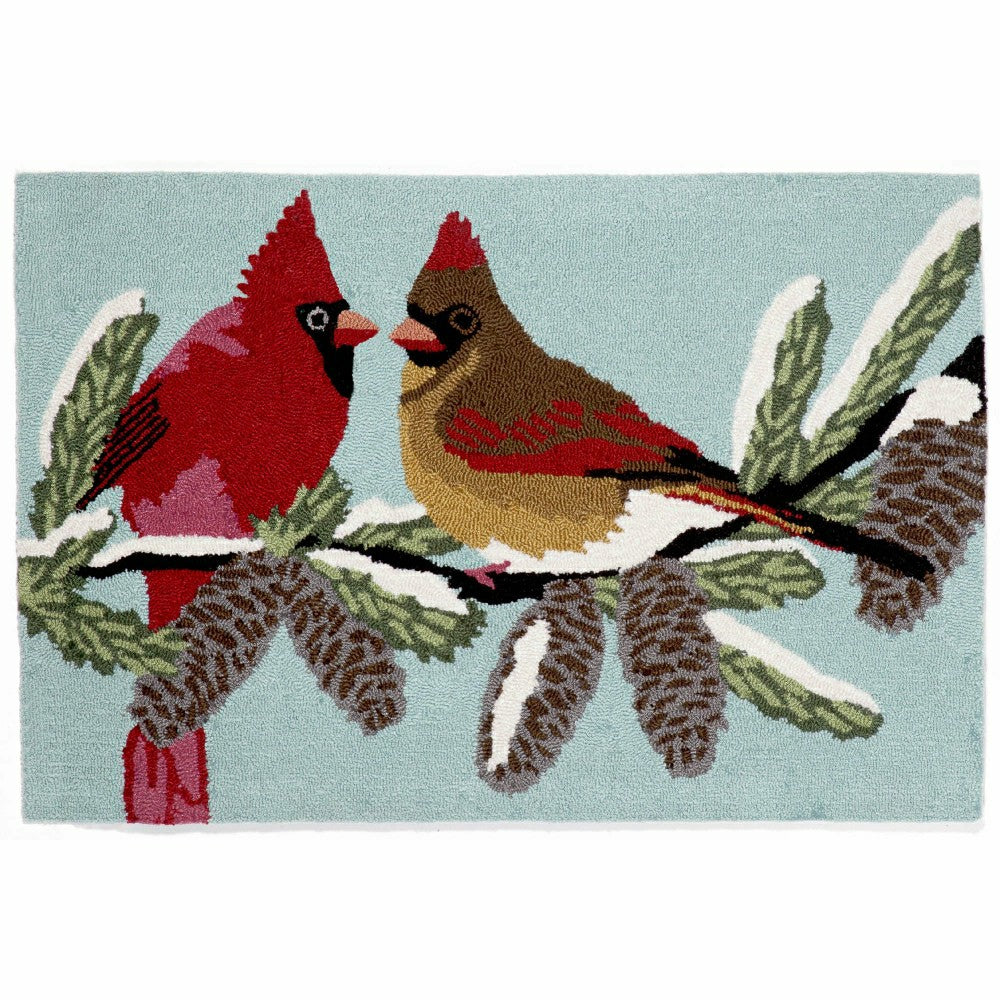 Plow & Hearth Cardinals Indoor/Outdoor Rug