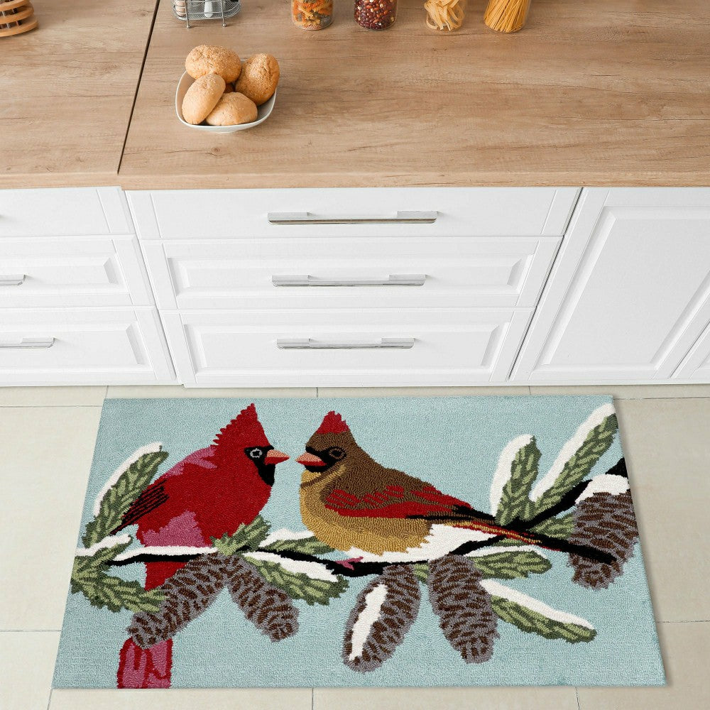 Plow & Hearth Cardinals Indoor/Outdoor Rug