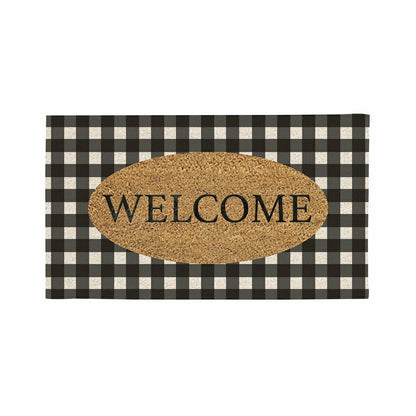 Plow & Hearth Buffalo Check Welcome Coir Mat