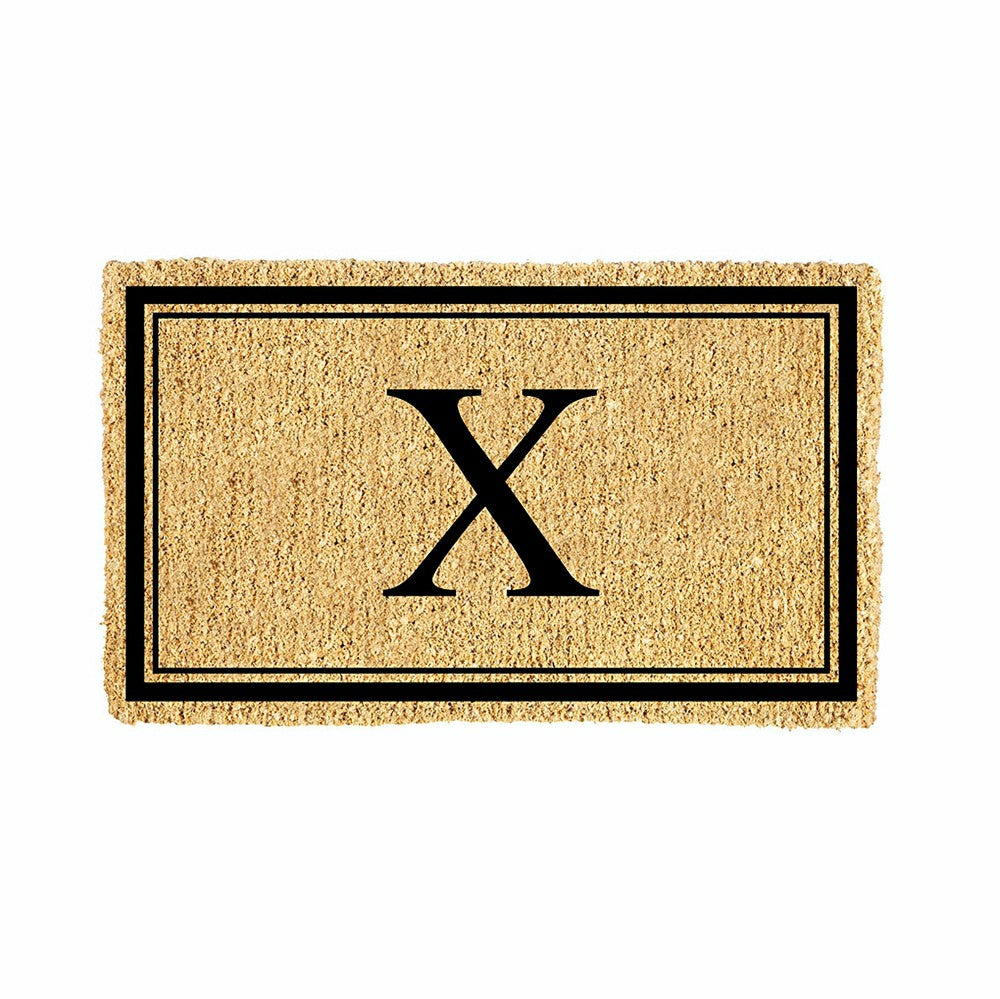 Plow & Hearth Monogram Coir Mat, Letter "X"