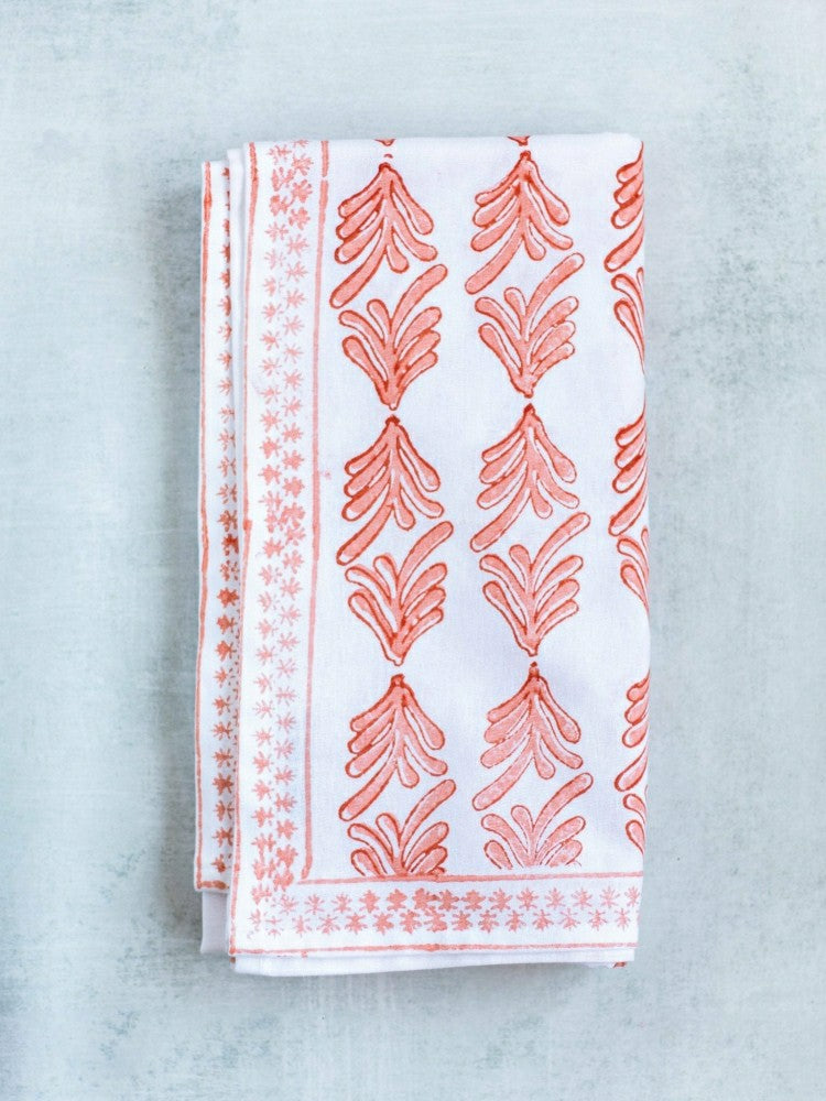 Plow & Hearth Table Throw - Palmetto, Orange & Melon