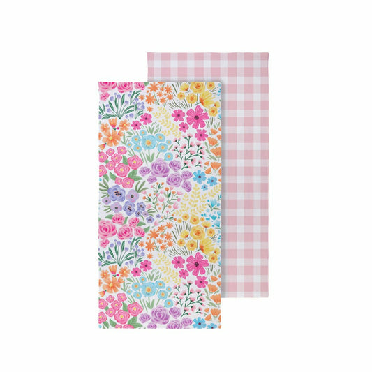 Plow & Hearth Hop Into Spring Towel, Quick Dry Waffle Weave w/ Matching Carrying Cas