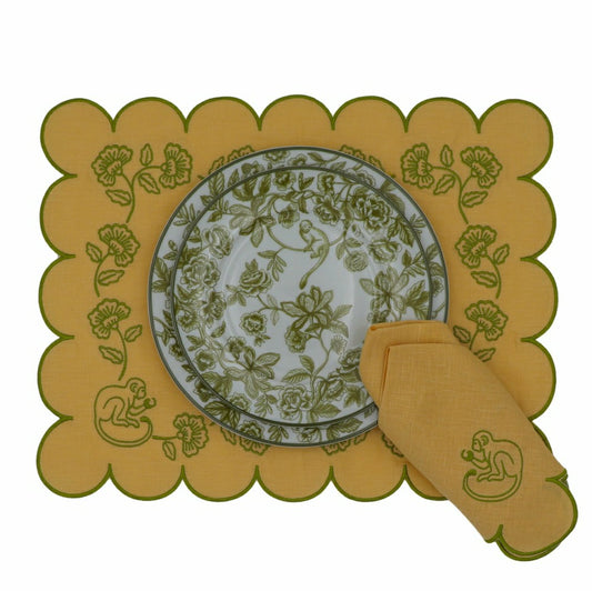 Plow & Hearth Pembroke Safari Dinner Plate - Set of 4 (+1 Bonus Plate)