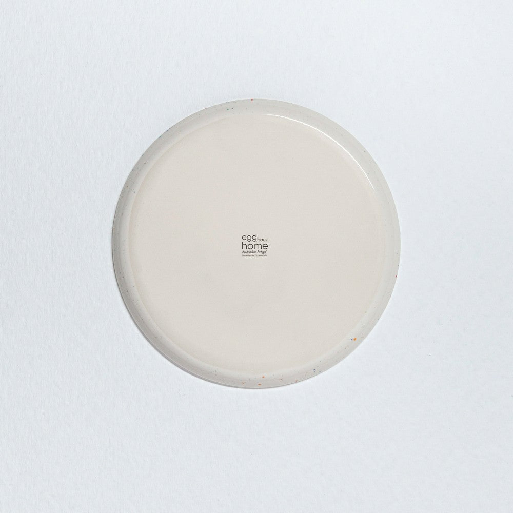 Plow & Hearth White Stoneware Ceramic Dinner Plates 11", Set of 6
