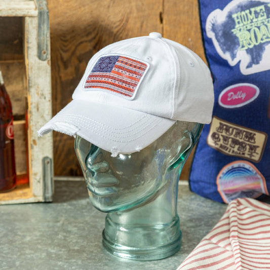 Plow & Hearth Americana BOHO by JG, Flag Hat